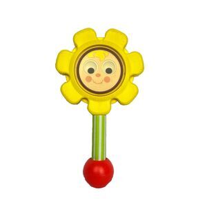 Fisher Price Flower Rattle Shaker Baby Toy Mirror 424 Googly Eyes Vintage 1973